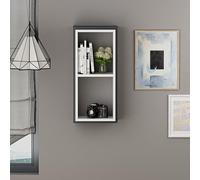 Hanah Home Moderno Estante de Pared, Antracita y Blanco, 35 x 72 x 19,6 cm, 100% melamina revestida, 18 mm de Grosor, solución de Almacenamiento Elegante para Cualquier habitación