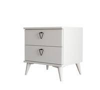 Hanah Home Nightstand, 100% melamina revestida de partículas, Talla única