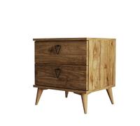 Hanah Home Nightstand, 100% melamina revestida de partículas, Talla única