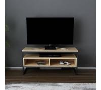 Hanah Home Soporte de televisión, Melamina, Black Oak, Talla única