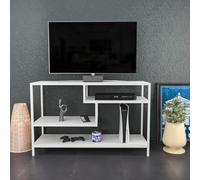 Hanah Home Soporte de televisión, Melamina, Blanco, Talla única