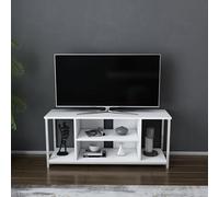 Hanah Home Soporte de televisión, Melamina, Blanco, Talla única