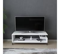 Hanah Home Soporte de televisión, Melamina, Negro Blanco, Talla única
