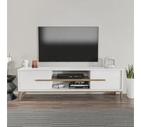 Hanah Home Soporte de televisión, Melamina, Nuez Blanca, Talla única