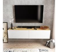 Hanah Home Soporte de televisión, Melamina, Nuez Blanca, Talla única