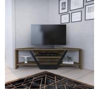 Hanah Home Soporte de televisión, Melamina, Oud Oak Black, Talla única