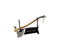 Hanaiette 1 llavero de God of War Chaos Blade Thunder Hammer Hacha Espada Modelo de arma con soporte de exhibición (modelo estándar 9)