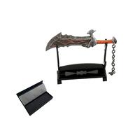 hanaiette 1pc God of War Chaos Blade Thunder Hammer Hacha Espada Modelo Llavero con Soporte de Exhibición (Modelo en caja 2)