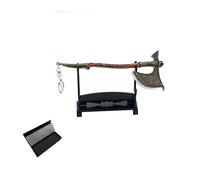 Hanaiette 1pc God of War Chaos Blade Thunder Hammer Hacha Espada Modelo Llavero con Soporte de Exhibición, 4, Taille unique, Talla única