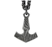 Hanary Collar vikingo Mjolnir, colgante de amuleto antiguo del martillo de Thor, cadena de trigo, joyería vikinga, regalo para hombres y mujeres