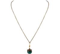 Hanary Collar vintage de libélula con piedras preciosas de cristal de esmeralda verde semiesférica, regalo de joyería para mujer