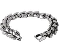 Hanary Pulsera de plata con dragón vikingo, pulsera de cadena de eslabones Ouroboros Jormungandr de acero inoxidable, regalo de joyería vikinga para hombres