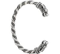 Hanary Pulsera vikinga trenzada de acero inoxidable, anillo de brazo vikingo para hombre, joyería nórdica regalo para hombre