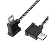 Hanatora Cable de control remoto USB C a iOS RCN1 de 11.8 pulgadas para DJI Mavic 3Air 2, Air 2S, Mini 23 Pro, cable de datos RC trenzado de nailon de 1 pies OTG largo para tableta Accesorios
