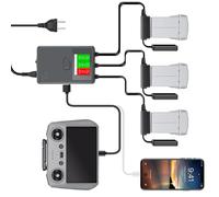 Hanatora Cargador de batería LCD para DJI Mini 4 Pro, Mini 3/3 Pro Drone,5 en 1 Fast Multi Paralelo Hub Accesorios