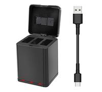 Hanatora - Cargador de batería rápido con Cable USB Tipo C para dji Ryze Tello/Tello EDU Minidrone, 3 en 1 múltiple hub de Carga, Funda de Almacenamiento portátil