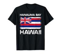 Hanauma Bay - Bandera de Hawái con diseño de Bandera de Hanauma Bay Oahu HI Camiseta