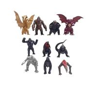 HANBO The King of Monster Toys - Figuras de acción articuladas móviles, mini juegos de dinosaurios, regalos de cumpleaños para niños, paquete de adornos para tartas (mini 10 dorados)