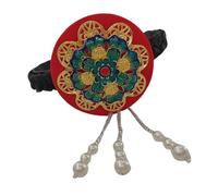 Hanbok - Aro para el pelo con perlas de imitación, postizo tradicional coreano, accesorio para el pelo con esmalte azul, para eventos culturales y uso diario