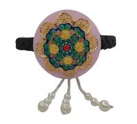 Hanbok - Aro para el pelo con perlas de imitación, postizo tradicional coreano, accesorio para el pelo con esmalte azul, para eventos culturales y uso diario