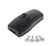 HANBOLI Interruptor magnético a Prueba de Agua, lámpara Interruptor de Control Doble CE Luz de Piso Lámpara de Mesa Interruptores de botón de Dos vías Negro