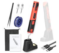 Hancaner Kit Soldador de Estaño,8W Soldador Electrico Estaño, Soldador de Estaño Inalambrico, Calentamiento Rápido Máximo 450°C Actualizable,con Led,3pcs Puntas