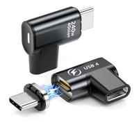HanCenDa Adaptador magnético USB C 240 W 24 Pines, USB4 40 Gbps, vídeo 8K 60 Hz para Thunderbolt/MacBook/iPhone 15, Paquete de 2