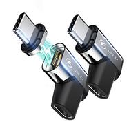 HanCenDa Paquete de 2 adaptadores magnéticos USB C Adaptador magnético USB C de 24 Pines Soporte PD 100W Carga rápida, Transferencia de Datos USB 3.1 10Gbps