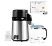Hanchen destilador de agua Destilador de agua digital 1L / H Hacer agua destilada 750W destilador de acero inoxidable con jarra de vidrio, temporizado Destiladores de agua