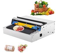 Hanchen Envasadora de Film de Alimentos Frescos Industrial Sellador de Alimentos Eléctrico Máquina de Sellado y Corte de Film Acero Inoxidable para Carne/Verduras/Frutas