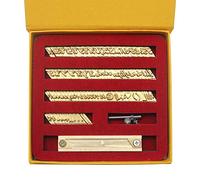 Hanchen Juego de Sellos de Letras y Números 80 Piezas Moldes de Latón con Letra de Curlycue Ranura de Tipo T de 100mm para Estampar en Cuero Papel Madera