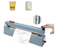 Hanchen Selladora de Bolsas de Plástico con Cortador 300mm Sellador Térmico de Impulso 400W para Bolsas de Papel de Aluminio Textil no Tejido