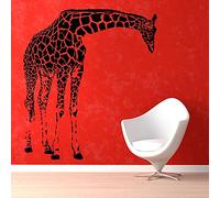 HANCHUA Adhesivo de Pared de Vinilo Desmontable Jirafa Gigante, Ideal para Decorar un salón, creando un Ambiente de Animal Salvaje 48cmx43cm