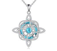 Hancock Collar de nudo de bruja, plata de ley 925, colgante de nudo celta, joyería irlandesa, regalo para mujeres y hombres, Normal, Plata esterlina, No es una piedra preciosa