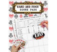 Hand and Foot Score Sheets: Scorekeeping Book with Rules, 130 Pages, Large 8.5 x 11 Inch Score Pads for Easy Game Tracking