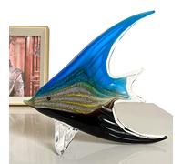 Hand Blown Modern Crystal Glass Fish Animal Figurines Miniature Ornament Fish Tank Home Decor Accessories Christmas Gift