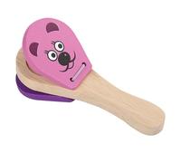 Hand Castanets, Animal Pattern Wooden Percussion Instrument Toy, Early Learning Musical Clapper for Kids, Fun Educational Sound Toy for Classroom, Daycare, or Home Use, 3pcs