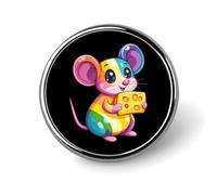 Hand Cheese Pet Colorful Rats Brooch Pins for Women Men Cute Badge Lapel Pins for Backpack Dress Accessories