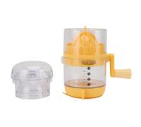 Hand Citrus Juicer Manual Lemon Lime Orange Juicer Easy To Use Multifunction Small Portable Hand Squeezer For Home Kitchen Camping Travel Food Grade Stainless Steel Plastic (Amarilla)