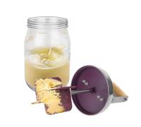 Hand Crank Butter Churner Butter Maker Wide Mouth Cream Homemade Butter Churn for Home Kitchen Restaurant Butter Dishes Servers(1500ml)