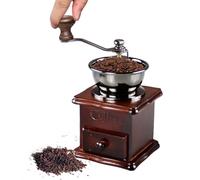 Hand Crank coffeeMill - Adjustable Grind Precision, Retro Wooden Manual coffeeGrinder, Rotating Hand Mill Pepper Nut Grinder, Durable Wood Accessory Case coffeeTool | for Home Cafe Office Apa