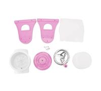 Hand Crank Ice Crusher | Stainless Steel Blades for Secure Shaved Ice | Portable Manual Ice Shaver Machine for Home/Restaurants/Cafes | Non - Electric Functioning (Pink)