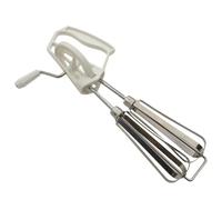 Hand Crank - Mezclador manual de huevo, barra de acero inoxidable, doble cabeza de cocina, Stirrrer, Hangable Dishwasher Safe Cooking Gadget for Home Restaurant Baking Use 9,84 x 2,64 pulgadas