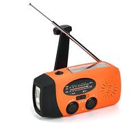Hand Crank Radio, Emergency Hand Crank Radio With Rechargeable Usb Phone Charger, For Walking, Hiking, Camping And Home Office Orange, YHNNH, Orange