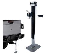Hand Crank Trailer Jack Stand | Steel, 800kg/1763lbs Capacity, Telescoping 530-900mm | RV Camper Trailer Lift For Farm Machinery & Boat Trailers | Heavy Duty Tongue Jack For Leveling & Support