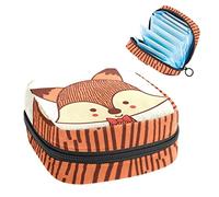 Hand Draw Fox-01 - Bolsa de almacenamiento portátil para servilletas sanitarias, Varios colores, 4.7x6.6x6.6 in/12x17x17 cm