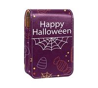 Hand Draw Halloween Doodle-01 - Estuche portátil para lápiz labial, mini caja de almacenamiento de lápiz labial, estuche organizador de lápiz labial con espejo para mujer, Varios colores, 9.5x2x7 cm/3.7x0.8x2.7 in