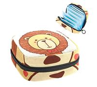 Hand Draw Lion-01 - Bolsa de almacenamiento portátil para servilletas sanitarias, Varios colores, 4.7x6.6x6.6 in/12x17x17 cm
