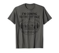 Hand-Drawn Coming Cottage Canada Estd. 2025 Retro Vintage Camiseta