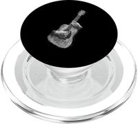 Hand Drawn Guitar Sketch Design, Expressive Acoustic Music PopSockets PopGrip para MagSafe